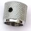 HEAVY METAL KNURLED KNOB CHROME FOR ELECTRIC BASS OR TELECASTER GUITAR